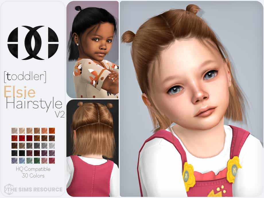 Elsie Hairstyle V2 [Toddler] - Sims 4 Haircuts