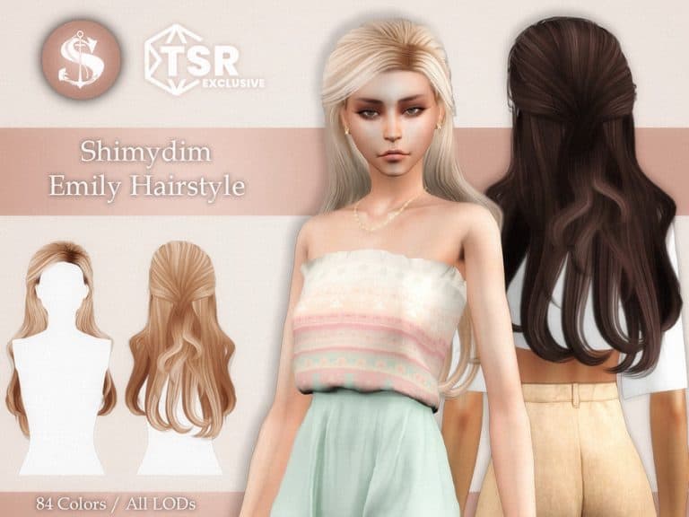 Emily Hairstyle - Sims 4 Haircuts