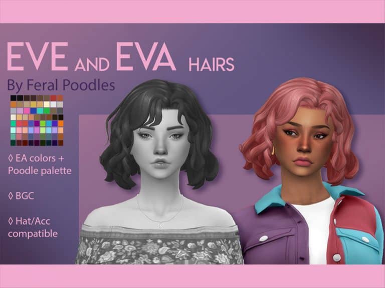 Eva Hair - Sims 4 Haircuts