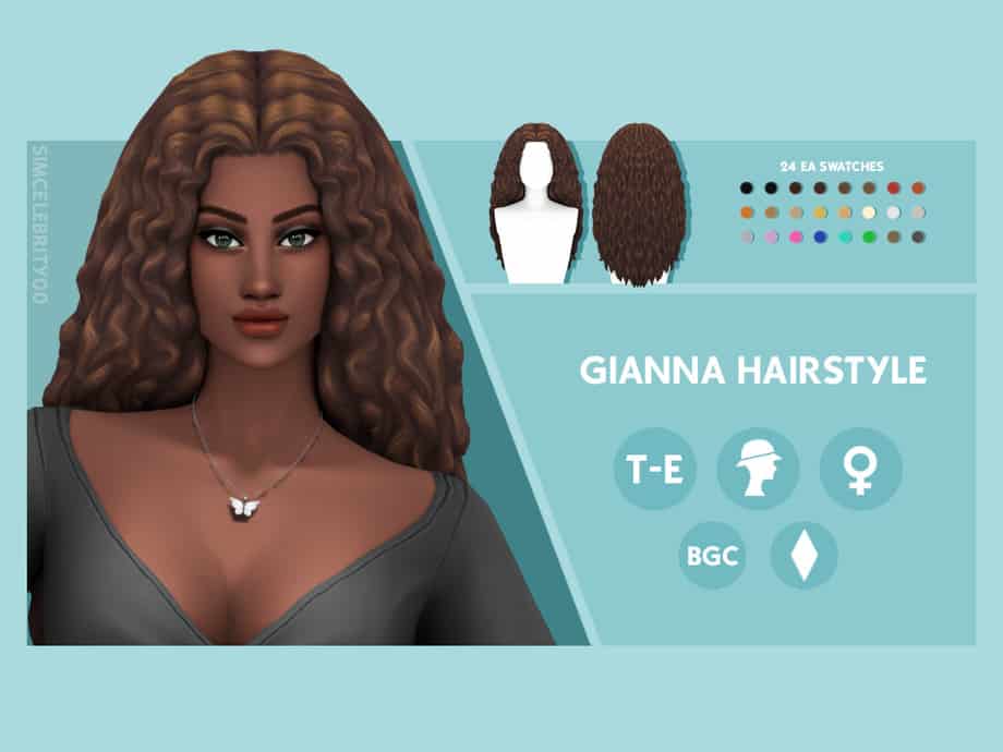 Gianna Hairstyle - Sims 4 Haircuts