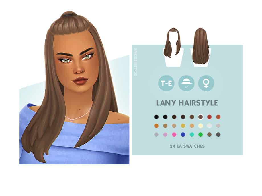 Lany Hairstyle - Sims 4 Haircuts